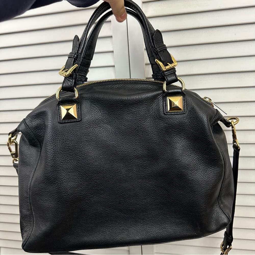 Michael Kors Black Leather Satchel - Picture 4 of 10